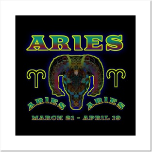 Aries 1a Black Posters and Art